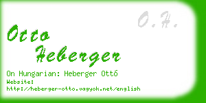 otto heberger business card